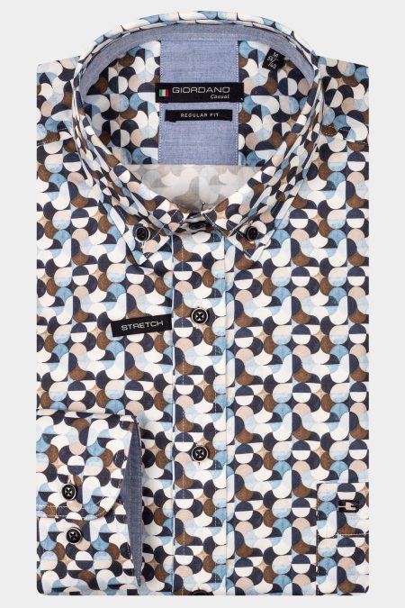 Giordano Casual hemd lange mouw Blauw Ivy Long sleeve button down s 517013/60