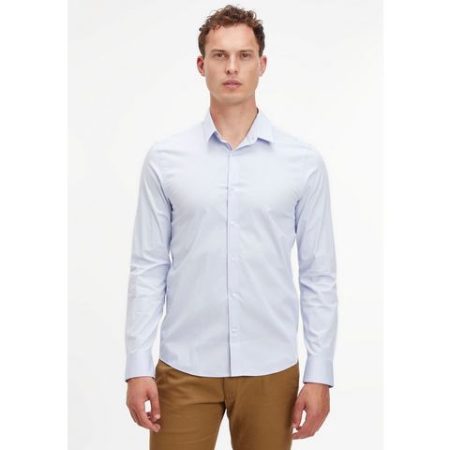 Calvin Klein Businessoverhemd STRETCH POPLIN SLIM SHIRT met calvin klein-logo op de borst