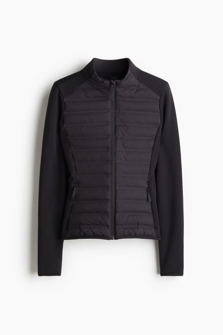 H & M - Hybrid padded jacket with ThermoMove™ - Zwart