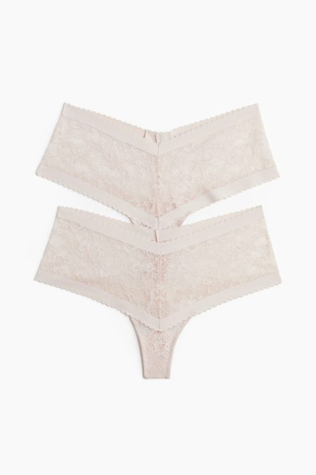 H & M - Set van 2 kanten slips - Thong - Roze