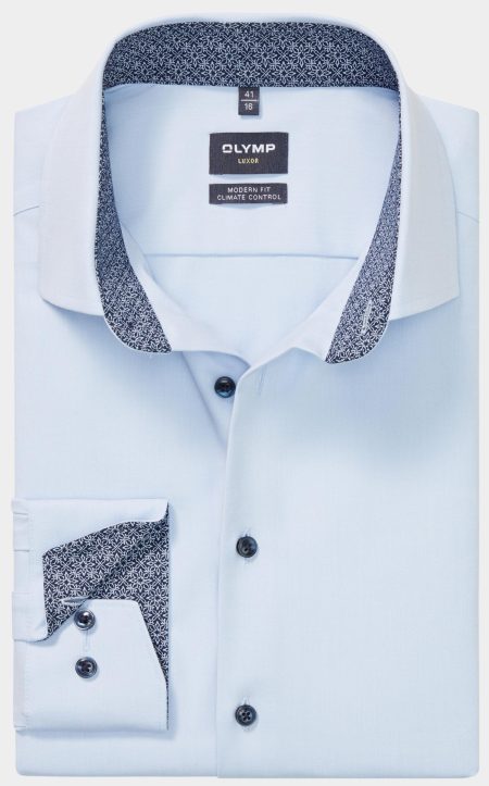 Olymp Business hemd lange mouw Blauw 134284-Hemden 134284/11