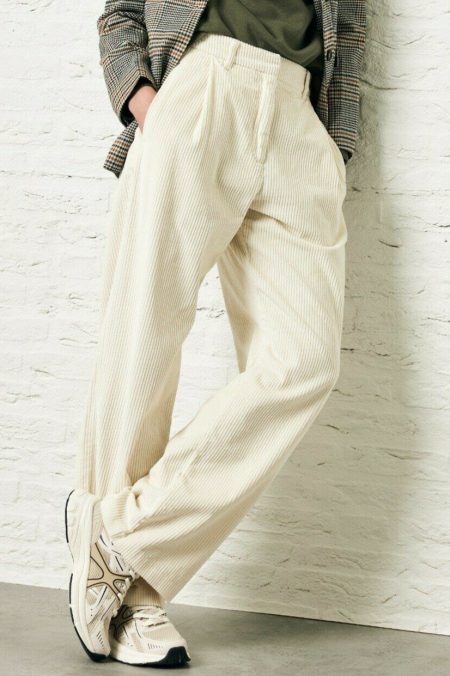 Broek Corduroy Offhwite