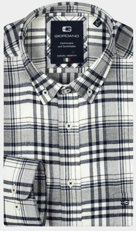 Giordano Casual hemd lange mouw Blauw Ivy 427307/60