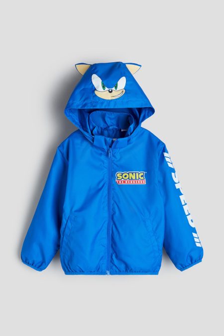 H & M - Windbreaker met print - Blauw