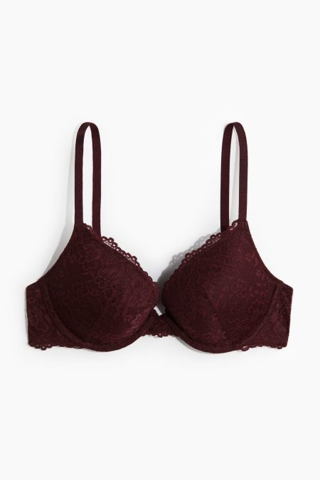 H & M - Kanten push-up bh - Rood