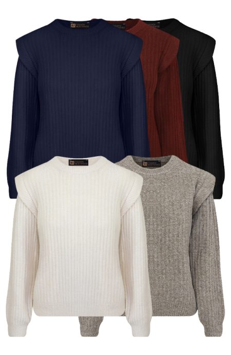 Musthave Deal Knitted Detail Shoulder Truien