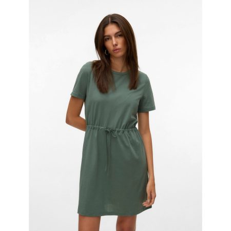 Vero Moda Shirtjurk VMLUNA SS SHORT STRING DRESS JRS NOOS