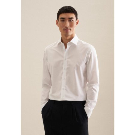 seidensticker Businessoverhemd Slim lange mouwen kentkraag uni
