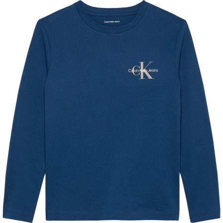 Calvin Klein Shirt met lange mouwen Chest Monologo Ls T-Shirt voor kinderen tot 16 jaar en met logo-opdruk
