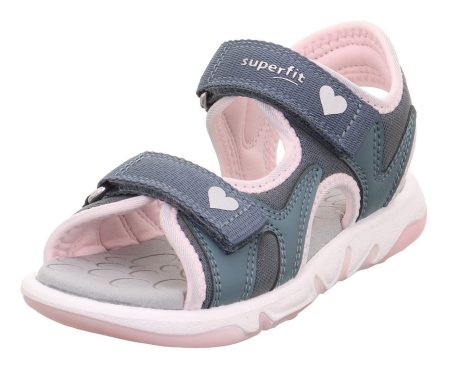Superfit Sandalen PEBBLES WMS: middel Buitensandaal met klittenband en hartjes