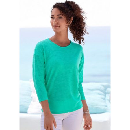 Vivance Shirt met lange mouwen Met modieuze structuur van kreukvrije kwaliteit met katoen (Set van 2)