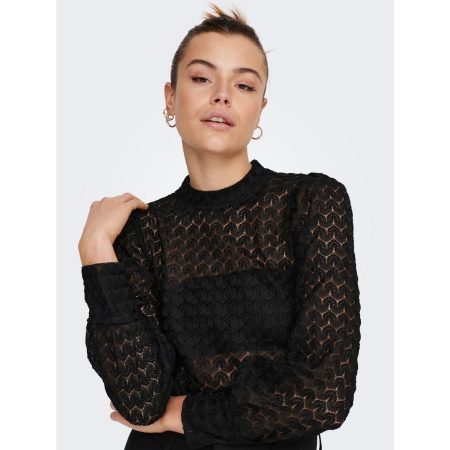 JDY Kanten shirt JDYAVERY L/S LACE TOP JRS NOOS