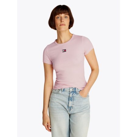 TOMMY JEANS Shirt met korte mouwen TJW SLIM BADGE RIB TEE