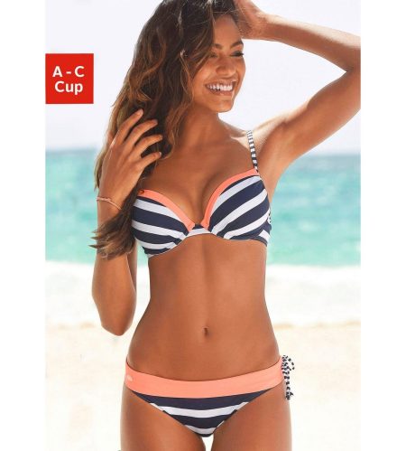 KangaROOS Push-upbikinitop ANITA in sportief blokstreepdessin