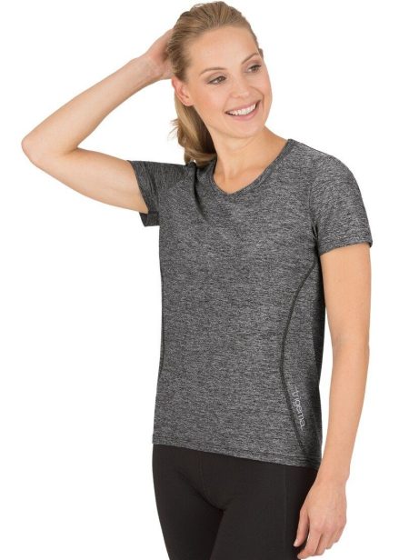 Trigema T-shirt TRIGEMA sportshirt in mêlee-look (1-delig)