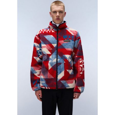 Napapijri Pluchen jack ARGIENT met print all-over