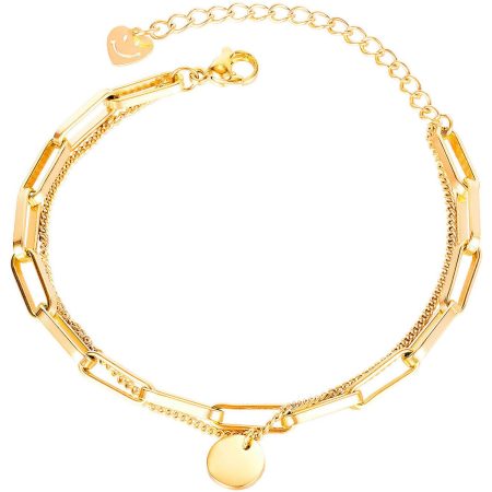 Firetti Armband Sieraden cadeau roestvrijstalen armbanden ankerkettengliederung schijfjes