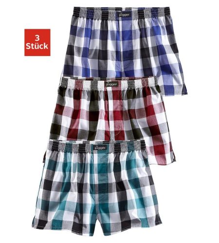 le jogger® Geweven boxershort gekleurd geruit (set