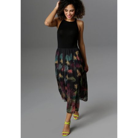 Aniston SELECTED Zomerjurk met veelkleurig bladdessin