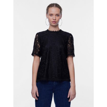 pieces Kanten shirt PCOLLINE SS LACE TOP WVN NOOS