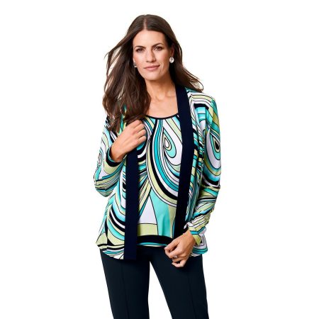 HERMANN LANGE Collection Shirt met lange mouwen met trendy kleurverloop