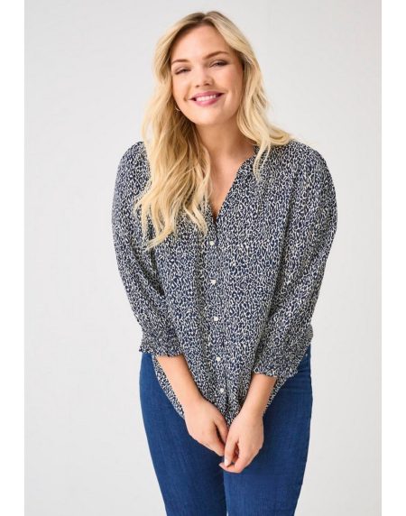 ONLY CARMAKOMA Gedessineerde blouse CARRAYA 3/4 SHIRT WVN NOOS