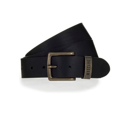 MUSTANG Leren riem Gesp in oud messingkleur