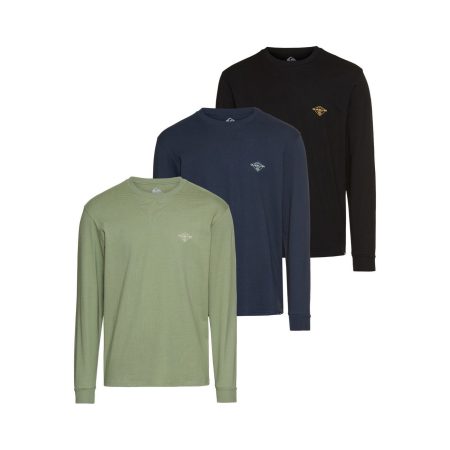 Quiksilver Shirt met lange mouwen DIAMONDS BEST LS TEE PACK3 YM (2-delig)