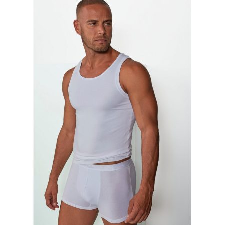 s.Oliver RED LABEL Beachwear Hemd Hemd zonder mouwen met overlock-naden van katoenmix (1 stuk)