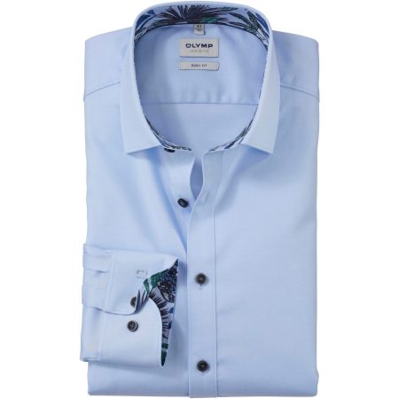 OLYMP Businessoverhemd Level 5 met contrastkleurige details