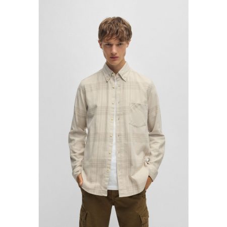 Boss Orange Overhemd met lange mouwen Rickert met discreet ruitontwerp