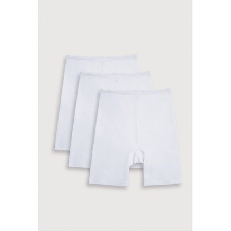 YSABEL MORA Lange onderbroek BASIC COLLECTION COTTON WITH LACE aangename zachtheid en pasvorm tegen wrijving (Set van 3)