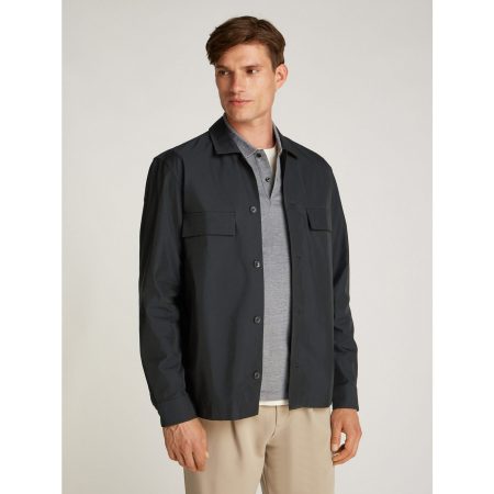 Calvin Klein Overhemd met lange mouwen COTTON BLEND OVERSHIRT