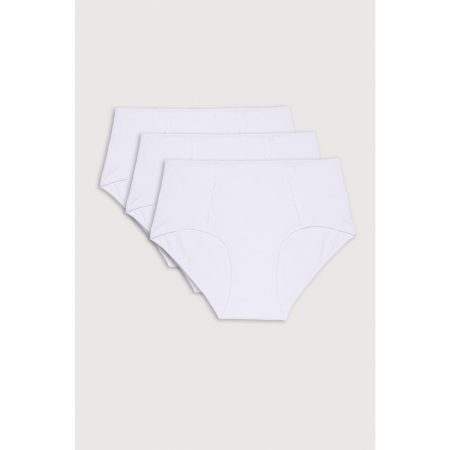 YSABEL MORA Maxislip BASIC COLLECTION COTTON WITH LACE met romantische touch door kant-applicaties (Set van 3)