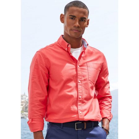 H.I.S Overhemd met lange mouwen Regular fit met button-down kraag