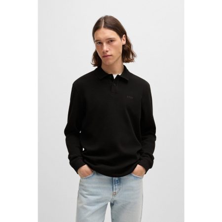 Boss Orange Poloshirt Petempestolong met knoopsluiting