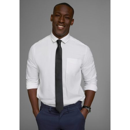 Man's World Stropdas in klassieke effen kleuren en slim breedte