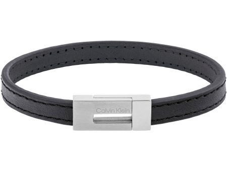 Calvin Klein Leren armband CK EXPOSED