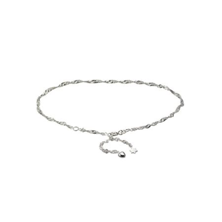 Firetti Enkelkettinkje Sieraad cadeau zilver 925 lichaams-sieraad hart+ster Singapore ketting