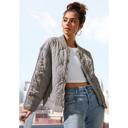 Lascana Gewatteerde jas in licht gewassen uitstraling met zakken