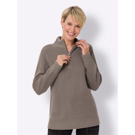 Classic Basics Trui met staande kraag Trui