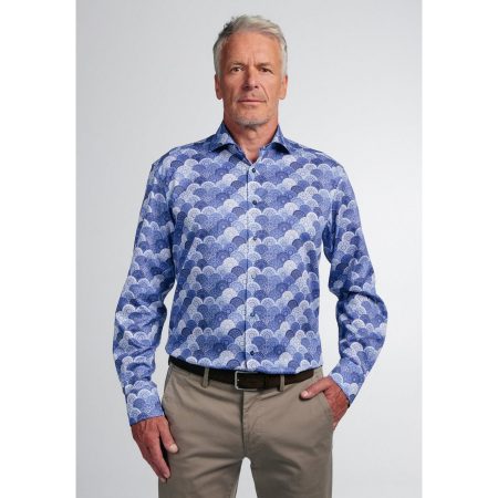 Eterna Overhemd met lange mouwen Comfort fit NON IRON (strijkvrij)