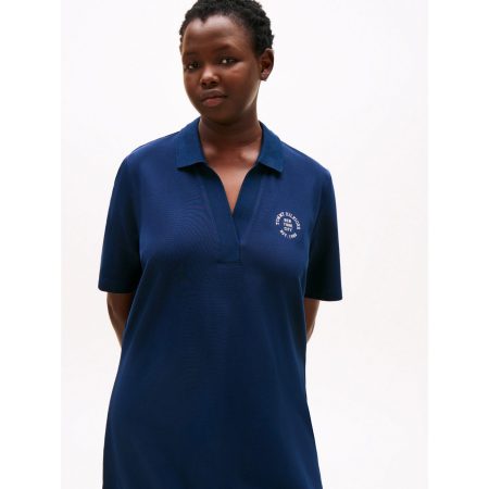 Tommy Hilfiger Curve Polojurk CRV OPEN-NK STAMP REG POLO DRESS