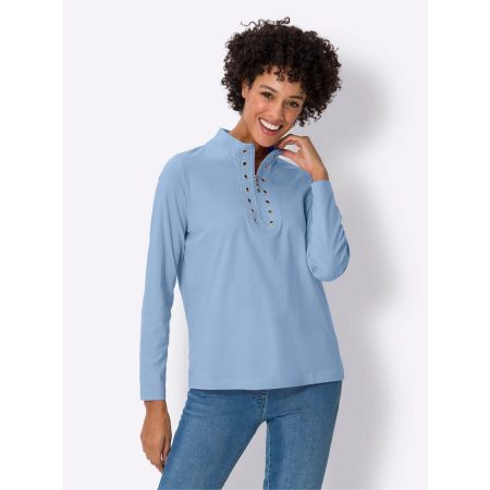 Classic Basics Shirt met staande kraag Shirt met lange mouwen (1-delig)