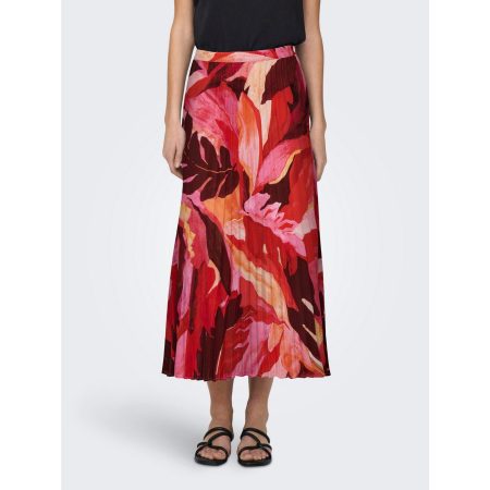 Only Plissérok ONLALMA LIFE POLY PLISSE SKIRT AOP