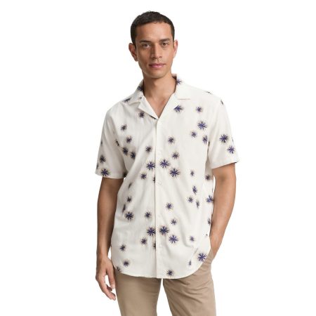 Tom Tailor Overhemd met korte mouwen met bloemachtige prints en viscose