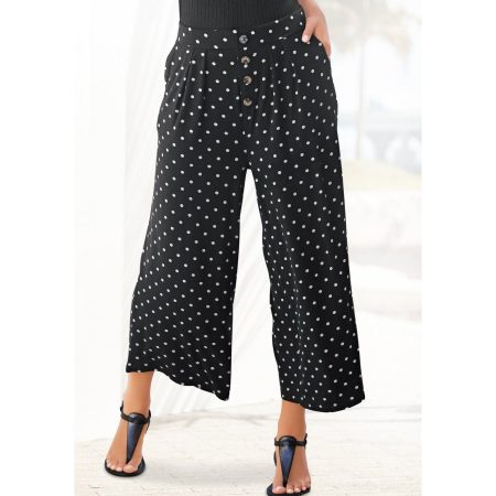 Lascana Culotte met stippenprint en zakken