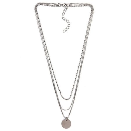 Firetti Ketting met hanger Sieraad cadeau Layering ketting met ronde hanger