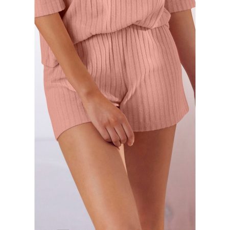 s.Oliver RED LABEL Beachwear Relaxshorts van duurzame ribbrei