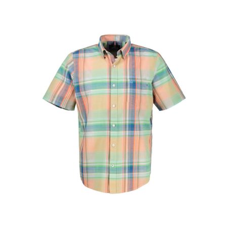 Lerros Overhemd met korte mouwen met geborduurd logo